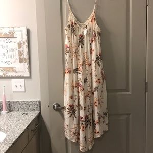 Illa illa ivory floral wide leg jumpsuit